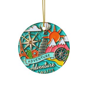 Hanging Ceramic Travel Ornament