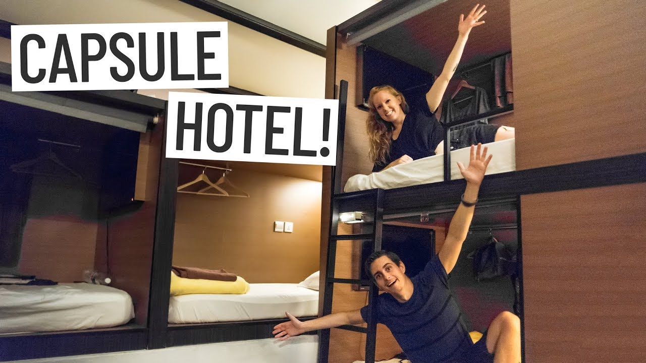 SINGAPORE CAPSULE HOTEL EXPERIENCE! - Asia Travel Vlog